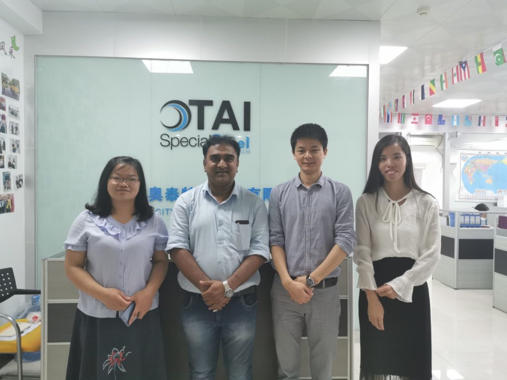 Indian customers visit Otai special steel