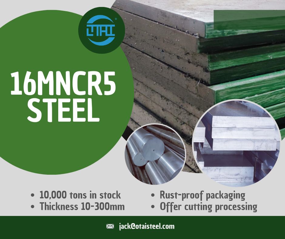 16MnCr5 Alternative: Practical Steel Substitutes Buyers Can Use with Confidence When buyers search for a 16MnCr5 alternative, they usually do not want a textbook explanation. They want a safe substitute that performs reliably in gears, shafts, and carburized components—without redesigning the entire part or risking heat treatment failure. This article explains which steels can replace 16MnCr5, when they work well, and when they create hidden risks in real production. 🔍 Why Buyers Look for a 16MnCr5 Alternative Several real-world factors push buyers to consider alternatives: Limited availability in local markets Short delivery time requirements Mixed standards between Europe, ASTM, and JIS Cost pressure on large-volume orders Customer drawings calling for “equivalent material” In these cases, buyers need functionally equivalent steels, not just similar chemistry. 🧪 What Makes 16MnCr5 Unique? Before choosing an alternative, buyers must understand what they are replacing. 16MnCr5 belongs to low-carbon alloy carburizing steels. It offers: Low carbon for good core toughness Chromium and manganese for hardenability Excellent response to carburizing Stable machining before heat treatment Any true 16MnCr5 alternative must support surface hardening + tough core, not through-hardening. ⚖️ Best 16MnCr5 Alternatives by Standard ✅ ASTM / SAE Alternatives SAE / ASTM 5115 This grade stands as the closest and safest alternative. Similar carbon range Comparable chromium content Designed for carburized components Widely accepted in global supply chains 👉 For most buyers, 5115 is the first-choice substitute. ✅ DIN / EN Alternatives 20MnCr5 (EN 10084) A very common European alternative. Slightly higher carbon Similar carburizing behavior Higher surface hardness potential Buyers often choose 20MnCr5 when they want slightly higher load capacity. ✅ JIS Alternatives SCM415 (JIS G4051) Popular in Asian markets. Comparable chemistry Strong carburizing response Stable heat treatment behavior SCM415 works well in automotive and gearbox components. 📊 Quick Comparison: 16MnCr5 and Common Alternatives Steel Grade Standard Carburizing Suitability Risk Level 16MnCr5 EN 10084 Excellent Baseline SAE 5115 ASTM / SAE Excellent Very Low 20MnCr5 EN 10084 Excellent Low SCM415 JIS Excellent Low 4140 ASTM Poor ❌ High 👉 4140 often causes failures because it hardens through the section instead of forming a hard case. 🔥 Heat Treatment Compatibility Matters More Than Chemistry Many buyers focus only on composition. Experienced engineers focus on heat treatment behavior. A correct 16MnCr5 alternative must: Accept carburizing at 880–940 °C Achieve 58–62 HRC on the surface Retain a tough, ductile core Avoid distortion during quenching Grades designed for through-hardening fail these requirements. ⚠️ Common Mistakes Buyers Make 🚫 Assuming chromium content alone defines equivalency 🚫 Replacing carburizing steel with quenched-and-tempered steel 🚫 Ignoring core toughness requirements 🚫 Choosing cheaper steel that increases scrap rate 👉 A wrong substitute costs more in rework and failures than the steel itself. 🏗️ Typical Applications Using 16MnCr5 Alternatives When buyers choose the correct alternative, performance remains stable across standards. Common applications include: Automotive gears and pinions Transmission shafts Industrial gearboxes Agricultural machinery components Precision mechanical parts These components rely on wear resistance at the surface and toughness inside. 🏅 Company Advantages – Why Buyers Trust Otai Special Steel At Otai Special Steel, we do not simply sell grades. We help buyers choose safe alternatives based on application. Wide Stock: 16MnCr5, 20MnCr5, ASTM 5115, SCM415 Thickness Range: 6–300 mm plates and bars Heat Treatment Support: Annealed, normalized, carburizing-ready Quality Control: UT testing, chemical analysis, traceability Export Experience: EN–ASTM–JIS cross-standard projects We focus on real performance equivalency, not paperwork substitution. ❓ Frequently Asked Questions (FAQ) Q1: What is the best 16MnCr5 alternative? SAE / ASTM 5115 offers the closest match in chemistry and heat treatment behavior. Q2: Can 20MnCr5 replace 16MnCr5 directly? Yes. Many buyers use it successfully, especially for higher-load gears. Q3: Is 4140 a suitable alternative? No. 4140 is a through-hardening steel and does not suit carburized parts. Q4: Do alternatives require process changes? Proper alternatives usually follow the same carburizing process. Q5: Can Otai help confirm equivalency before ordering? Yes. We support material selection based on drawings and application needs.